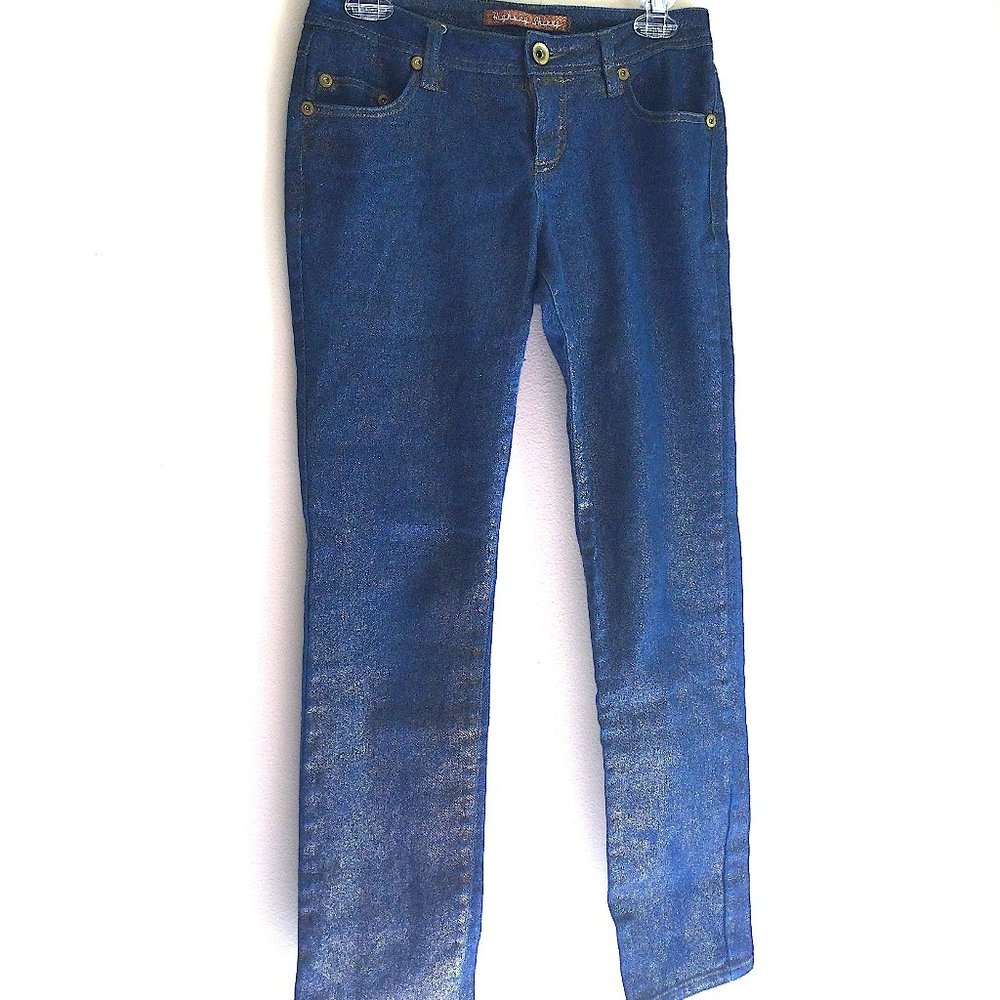 Highway gold sparkly jeans size 5
